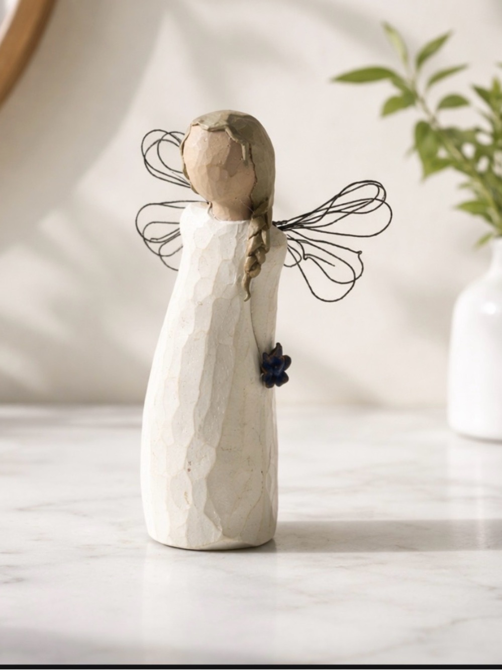 Willow Tree Angel of Kindness Figurine with Flowers